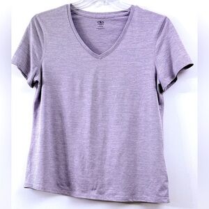 Athletic Works Purple Fitted Short Sleeve T-Shirt